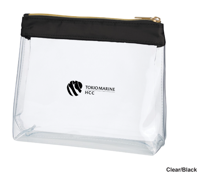 Sadie Satin Clear Cosmetic Bag